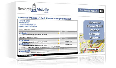 Sample of a completed cell phone number trace.'