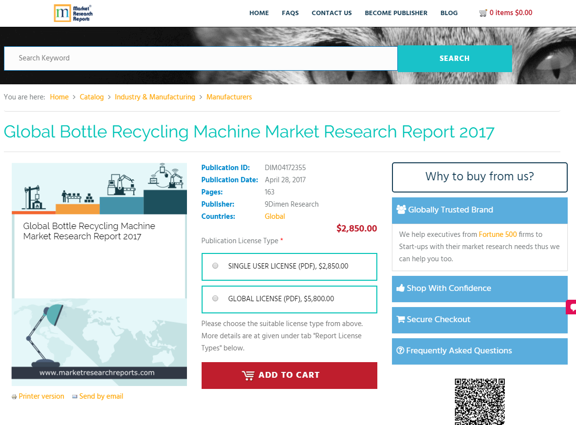 Global Bottle Recycling Machine Market Research Report 2017