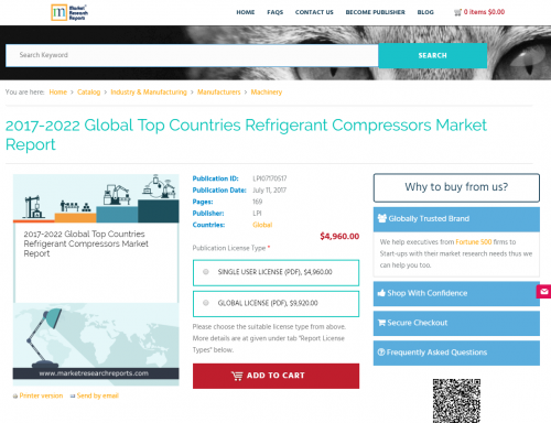 2017-2022 Global Top Countries Refrigerant Compressors'