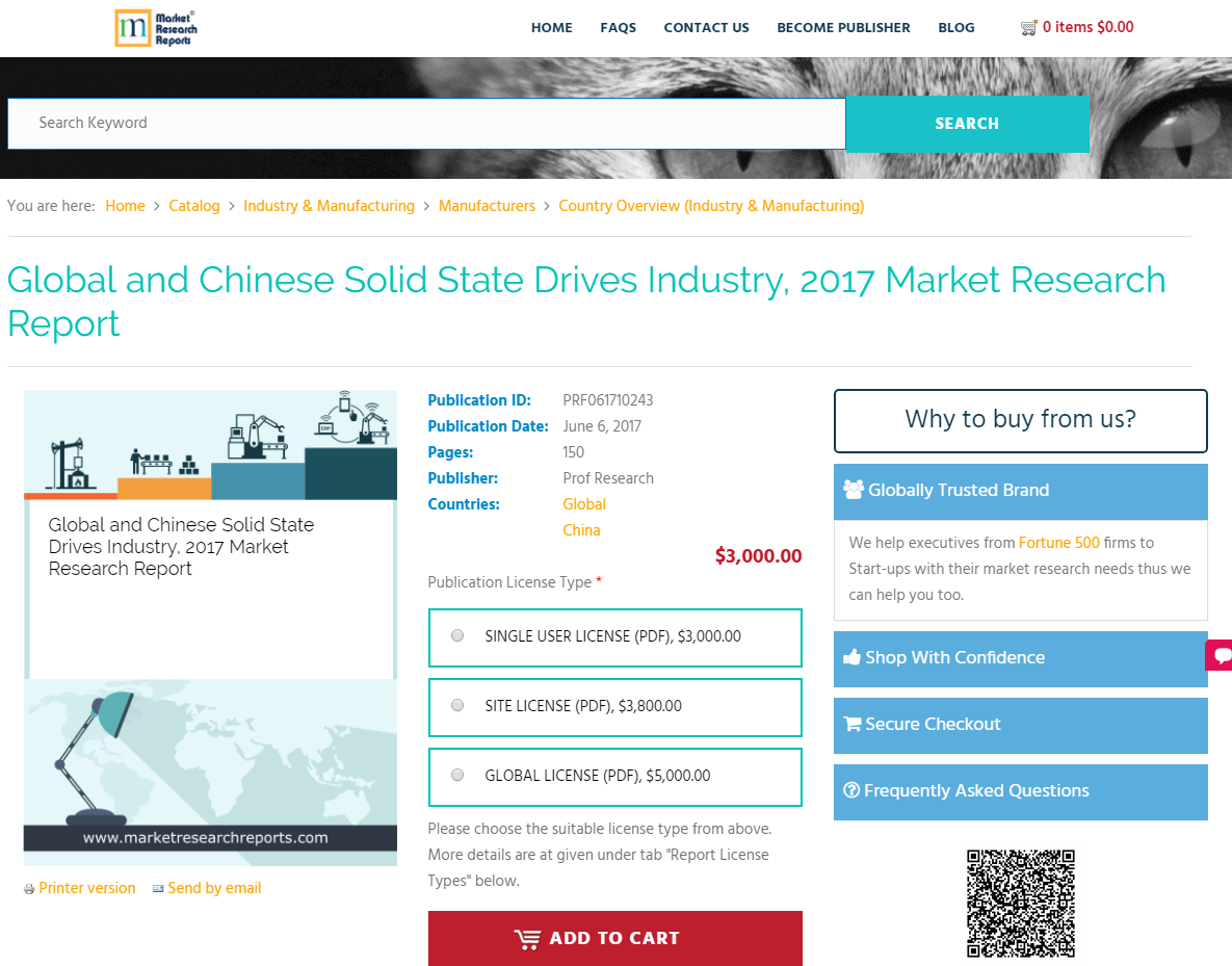 Global and Chinese Solid State Drives Industry, 2017 Market