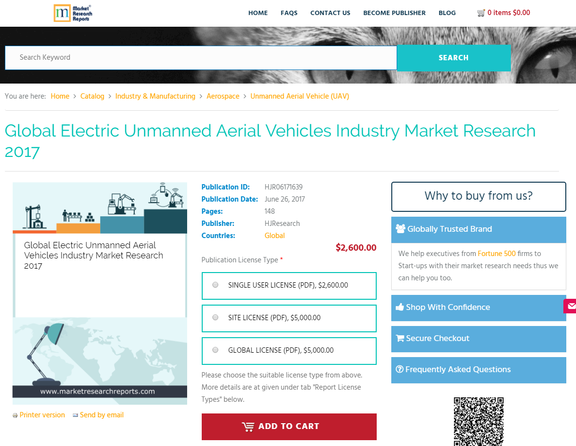 Global Electric Unmanned Aerial Vehicles Industry Market