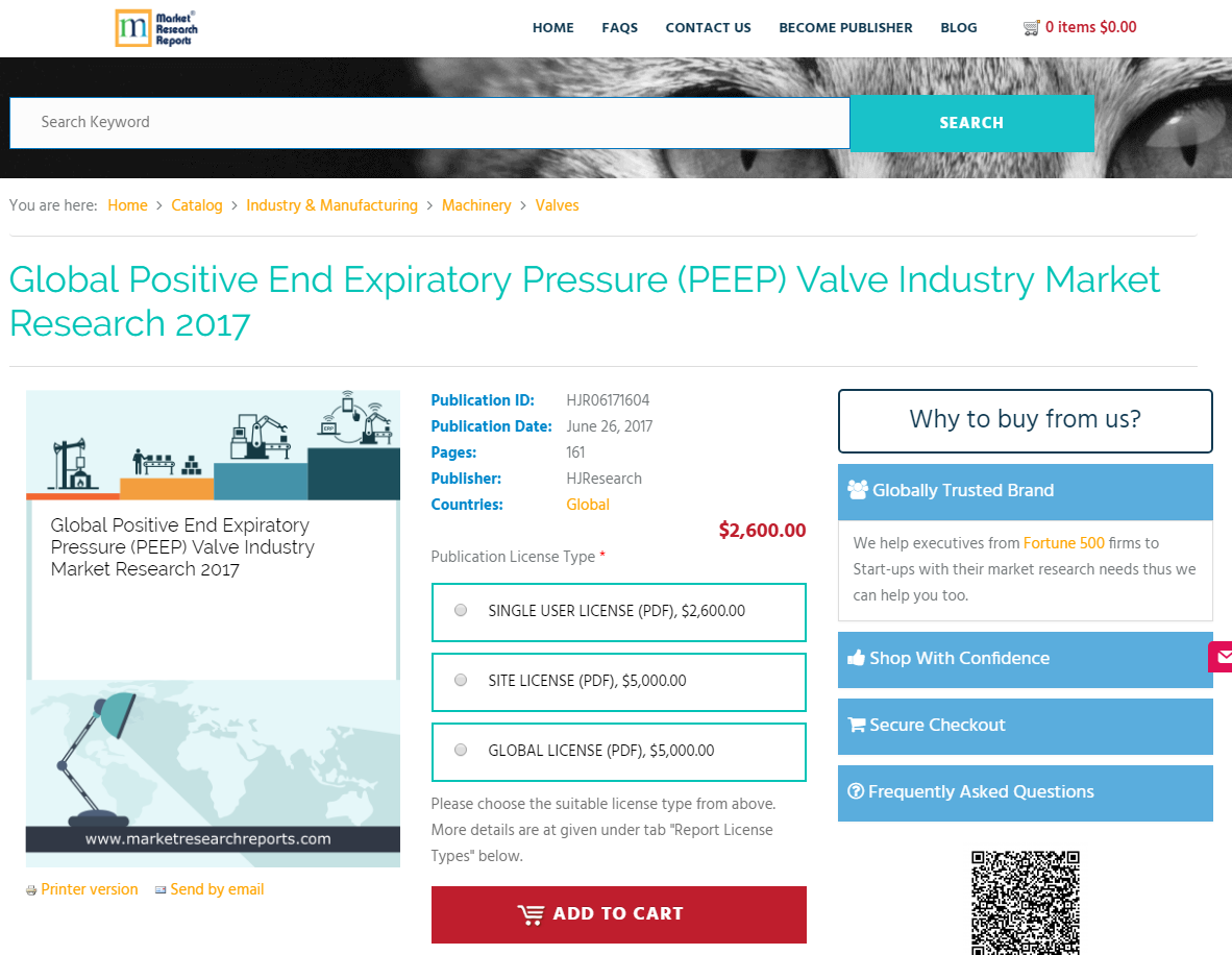 Global Positive End Expiratory Pressure (PEEP) Valve'