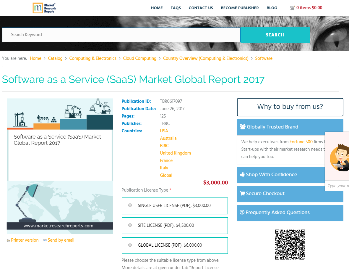 Software as a Service (SaaS) Market Global Report 2017'