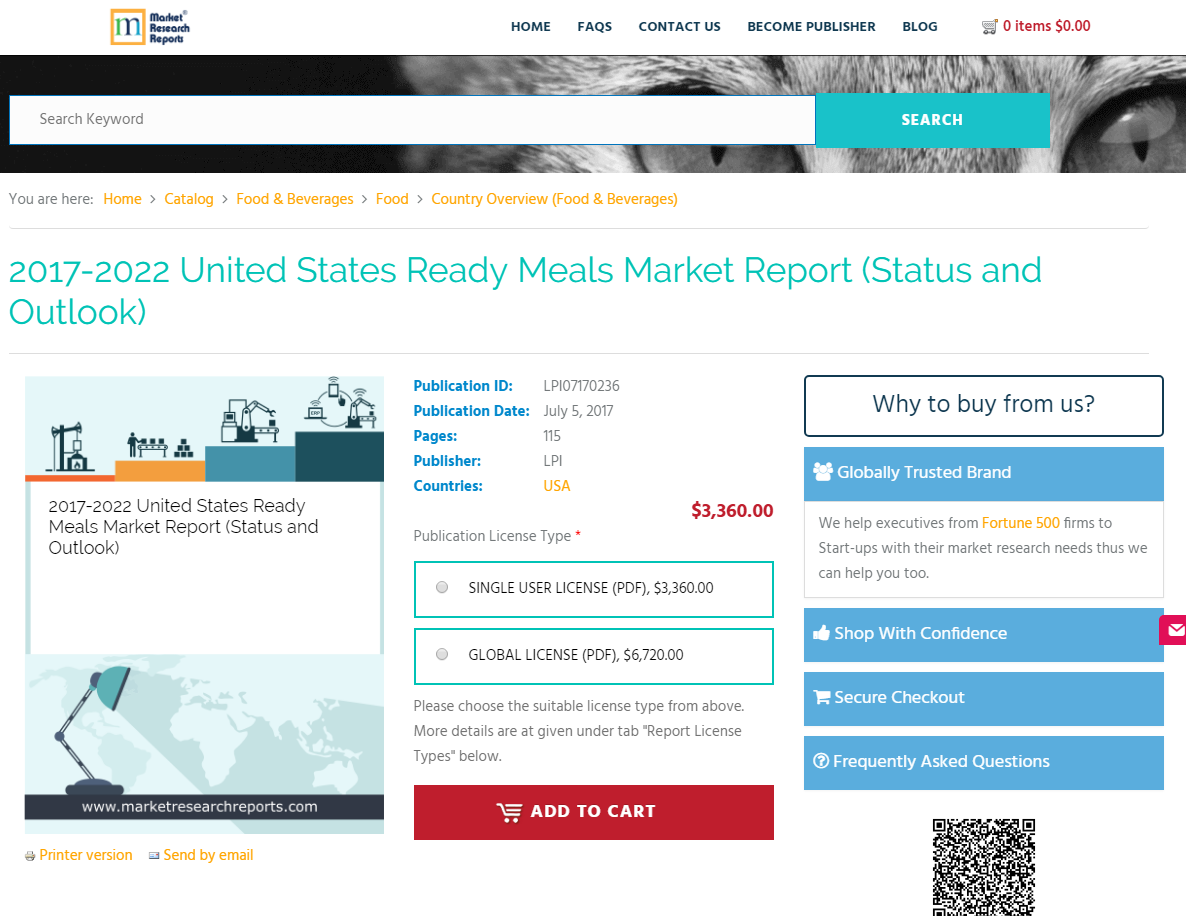 2017-2022 United States Ready Meals Market Report'