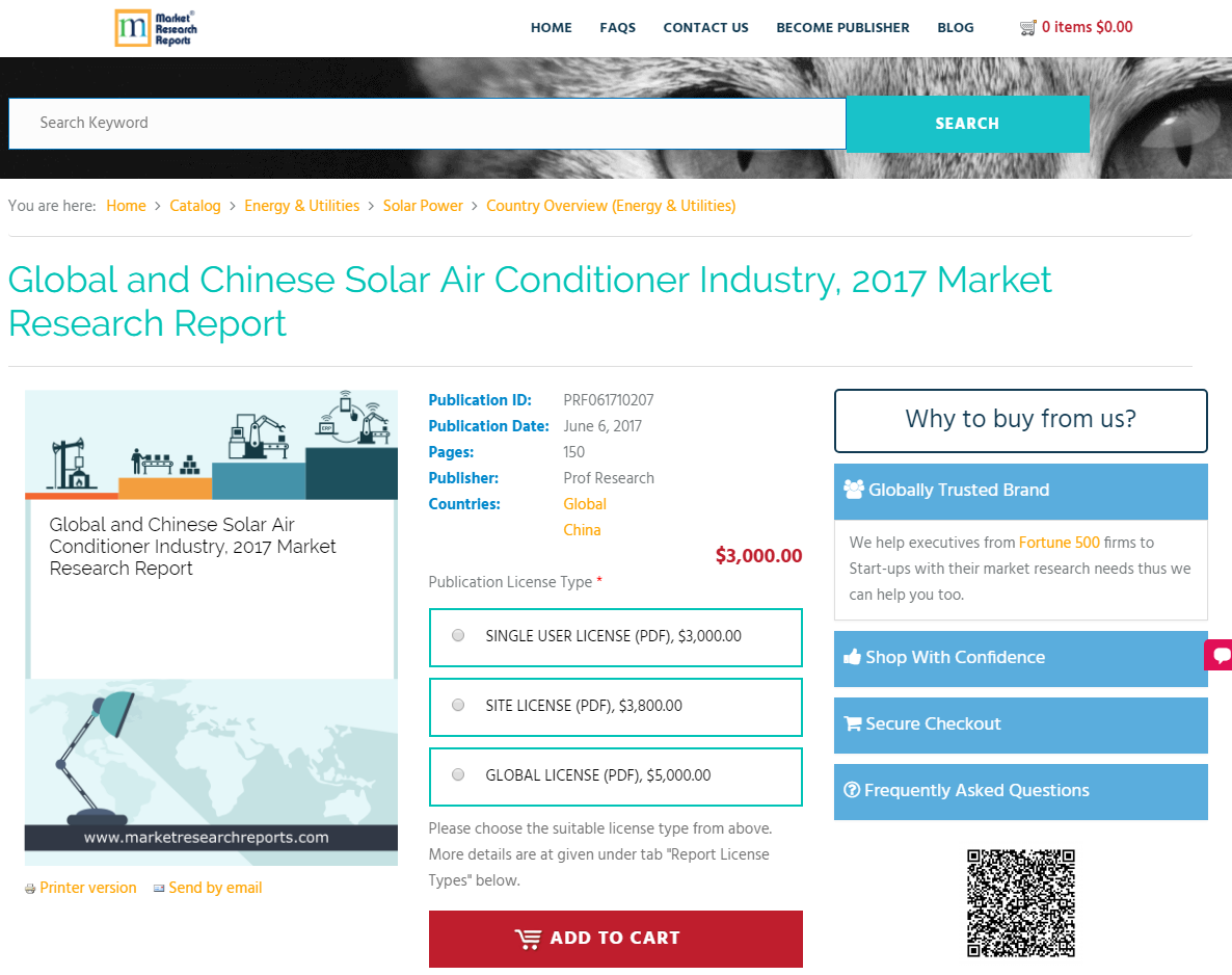 Global and Chinese Solar Air Conditioner Industry, 2017'