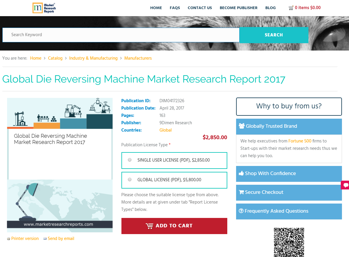 Global Die Reversing Machine Market Research Report 2017'