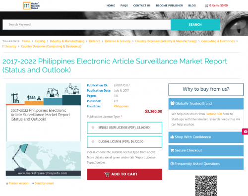 2017-2022 Philippines Electronic Article Surveillance Market'