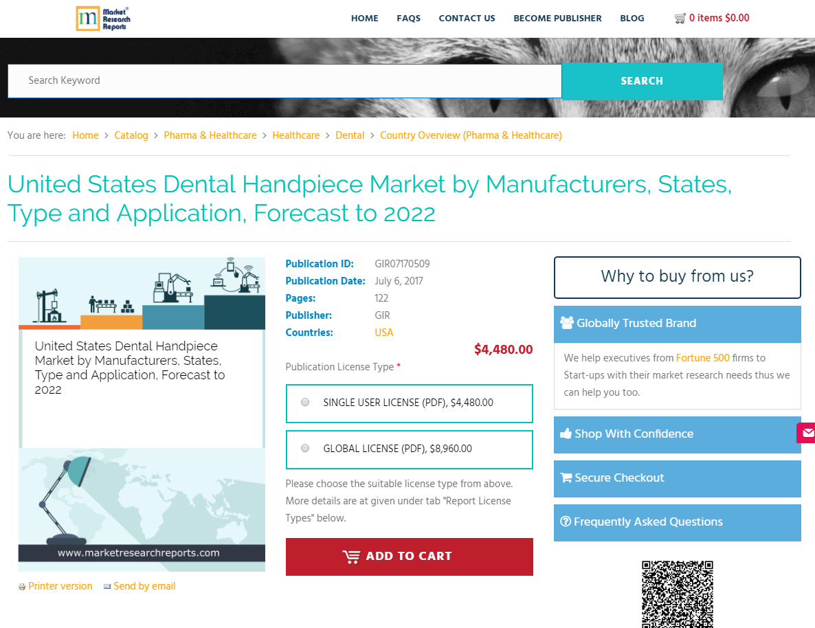 United States Dental Handpiece Market by Manufacturers'