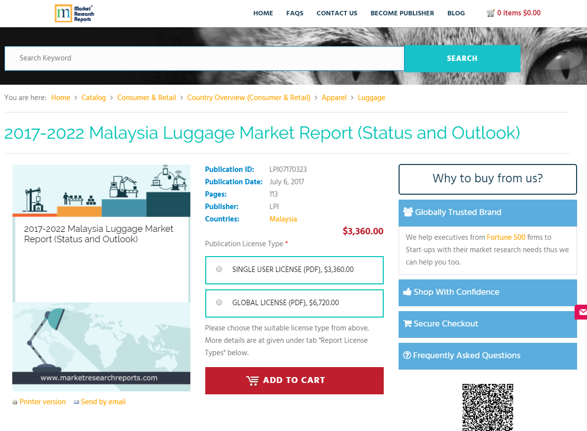 2017-2022 Malaysia Luggage Market Report'