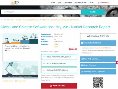Global and Chinese Software Industry, 2017 Market Research'