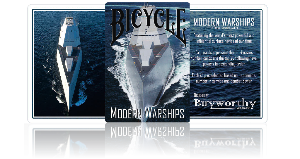 Modern Warships Playing Cards Front'