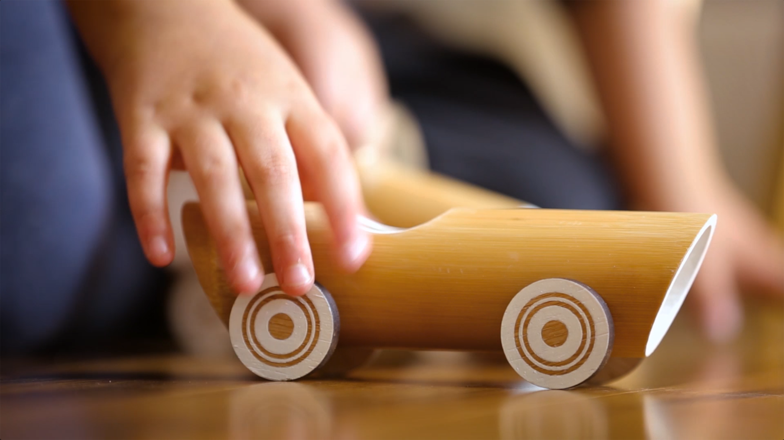 Bamboo toy cars playtime-2