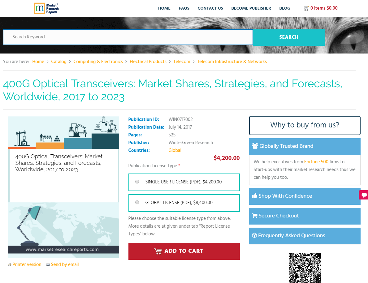 400G Optical Transceivers: Market Shares, Strategies'