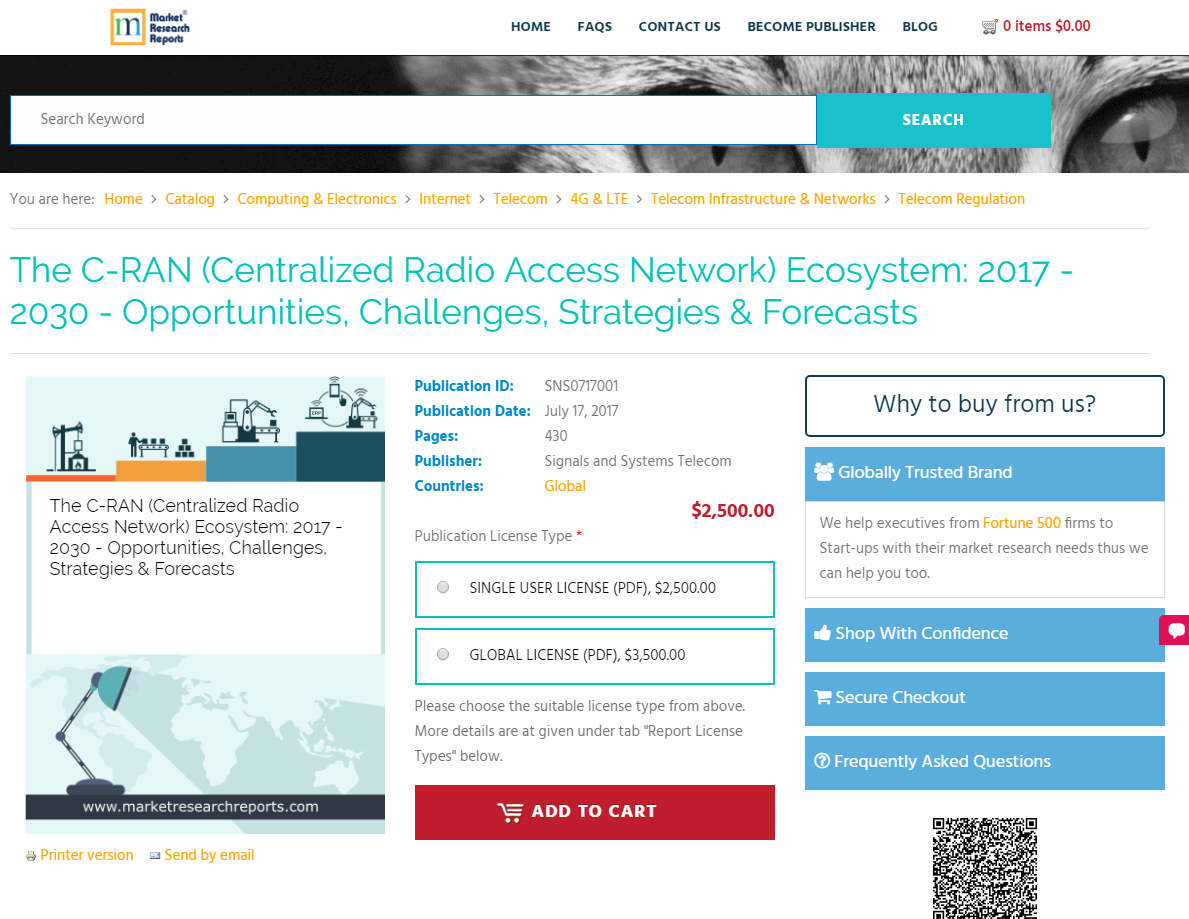 The C-RAN (Centralized Radio Access Network) Ecosystem: 2017'