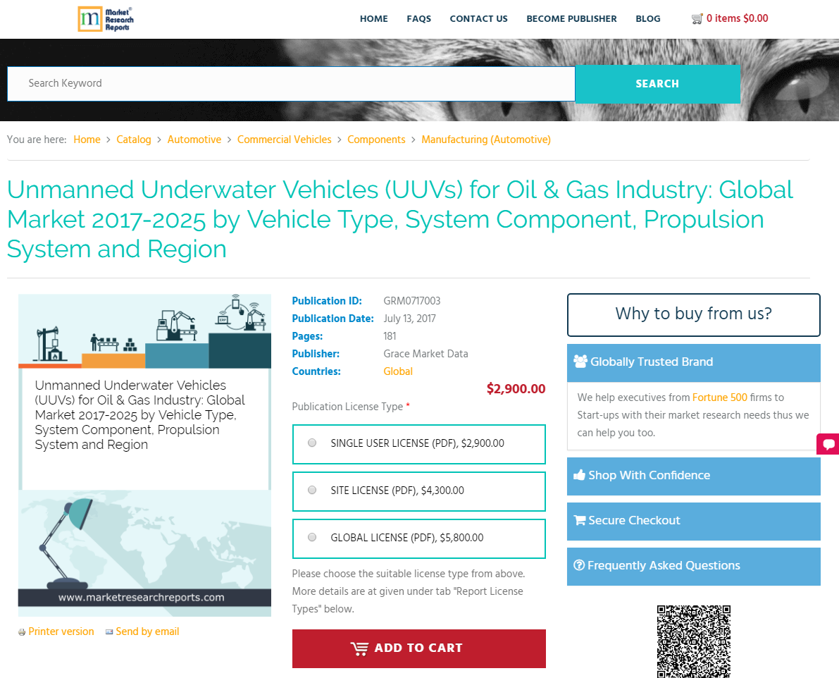 Unmanned Underwater Vehicles (UUVs) for Oil &amp; Gas In'