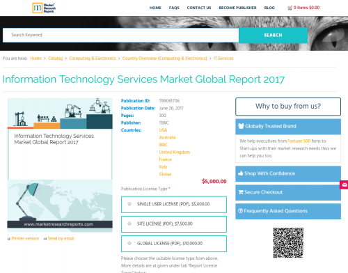 Information Technology Services Market Global Report 2017'