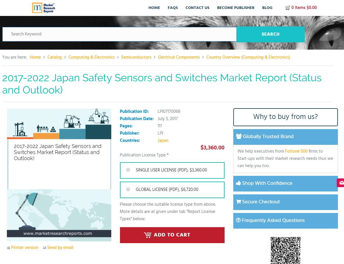2017-2022 Japan Safety Sensors and Switches Market Report'