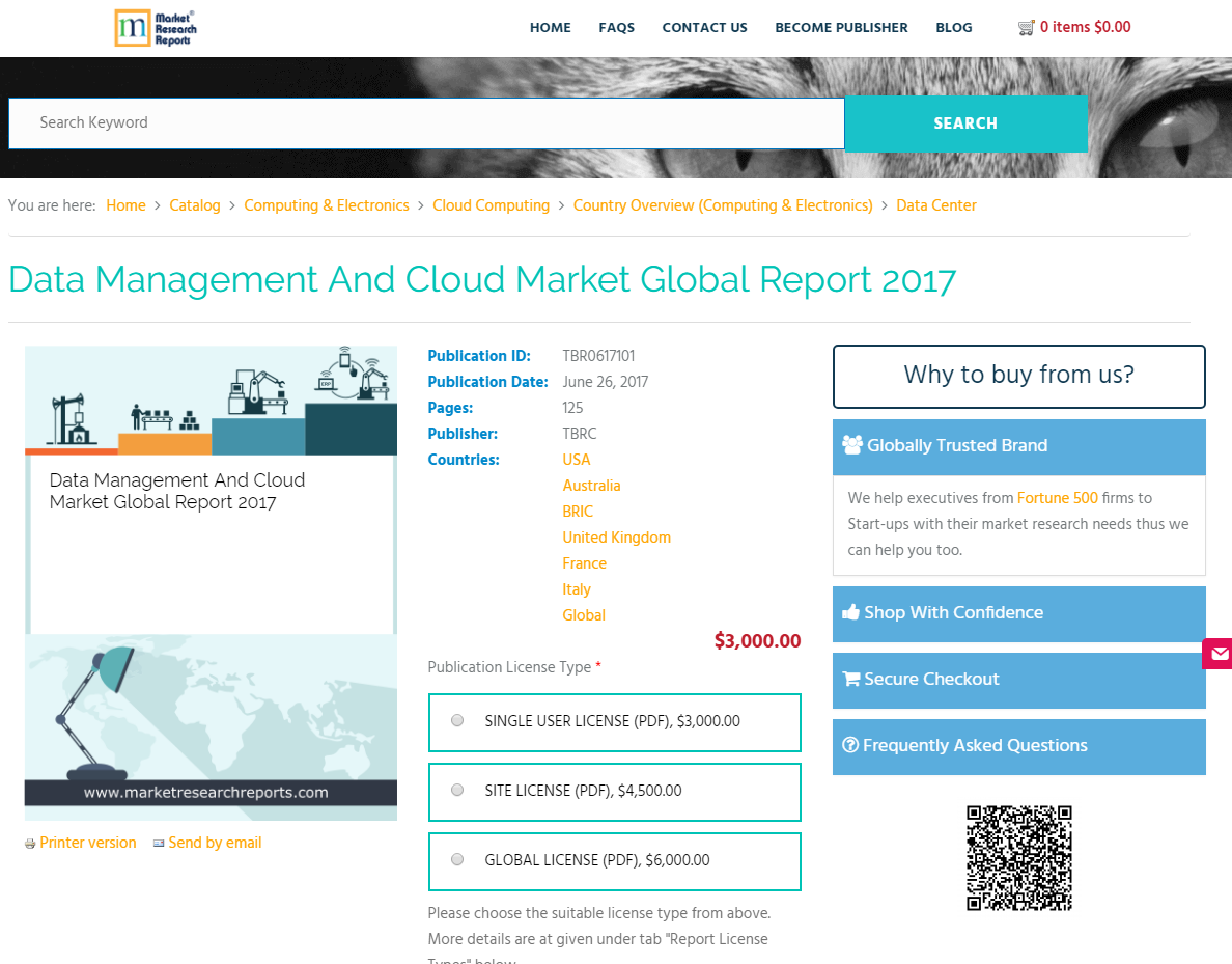Data Management And Cloud Market Global Report 2017'