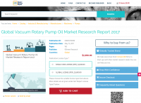 Global Vacuum Rotary Pump Oil Market Research Report 2017