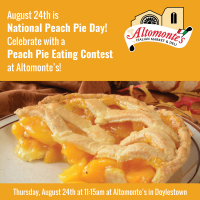 Peach Pie Eating Contest at Altomonte's Doylestown!