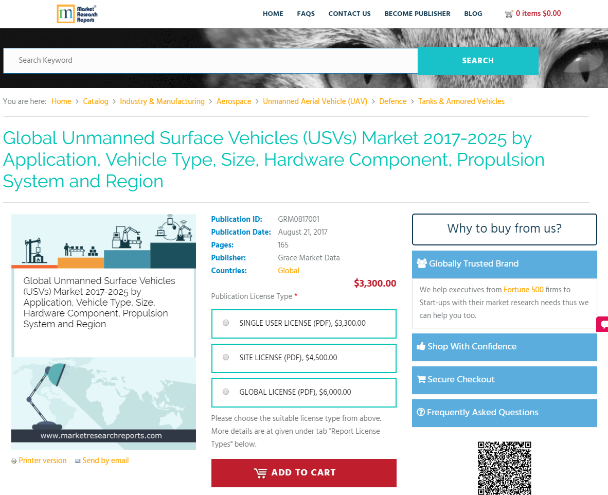 Global Unmanned Surface Vehicles (USVs) Market 2017-2025