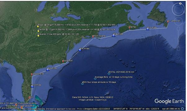 All 3 ferries made the 2,500-mile voyage on their own bottom