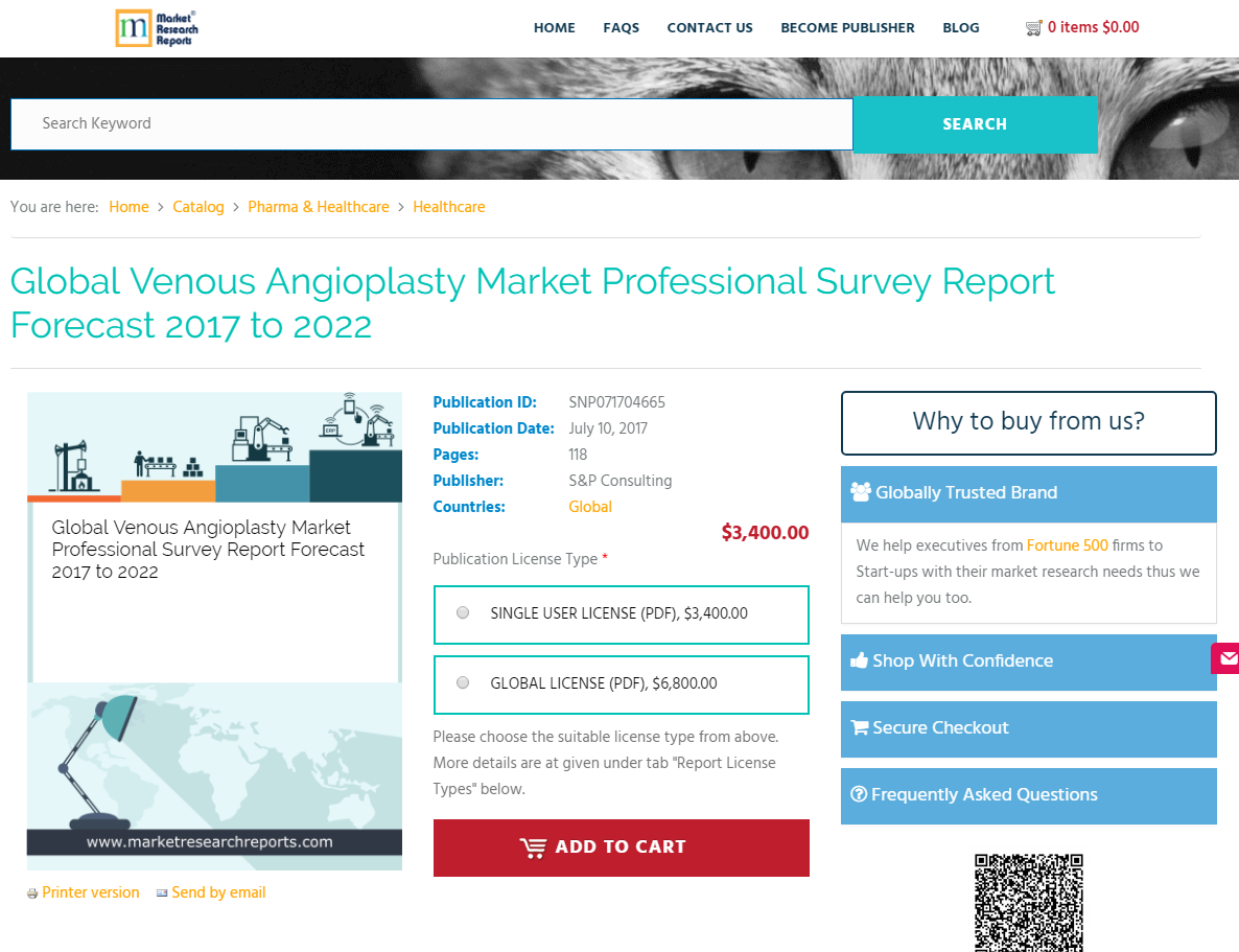 Global Venous Angioplasty Market Professional Survey Report