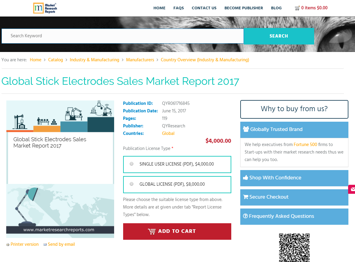 Global Stick Electrodes Sales Market Report 2017