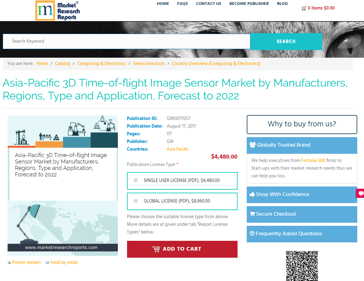 Asia-Pacific 3D Time-of-flight Image Sensor Market'