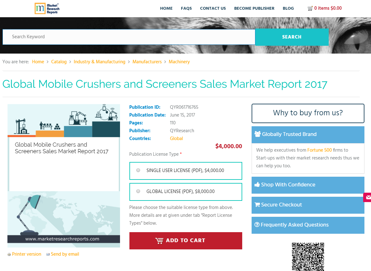 Global Mobile Crushers and Screeners Sales Market Report'