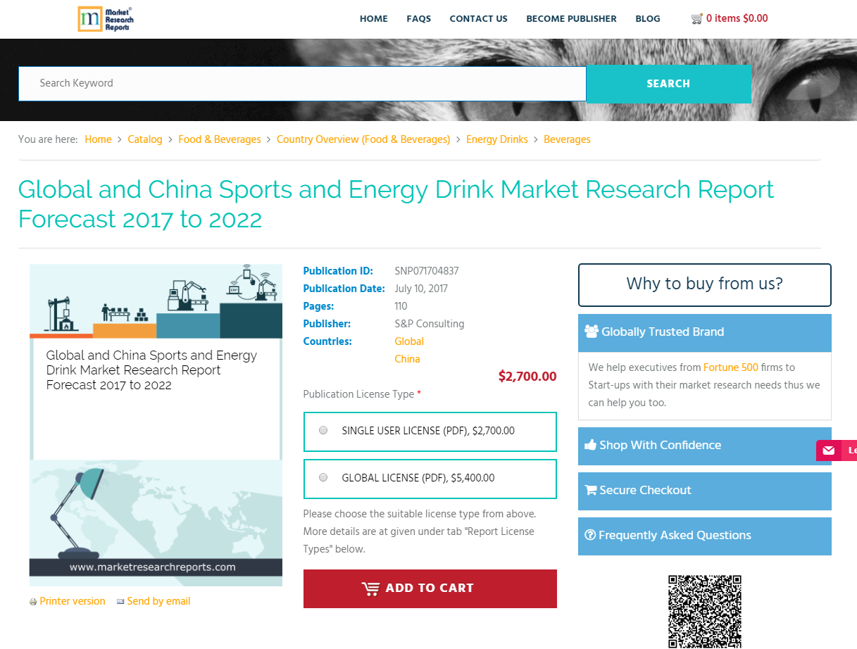 Global and China Sports and Energy Drink Market Research