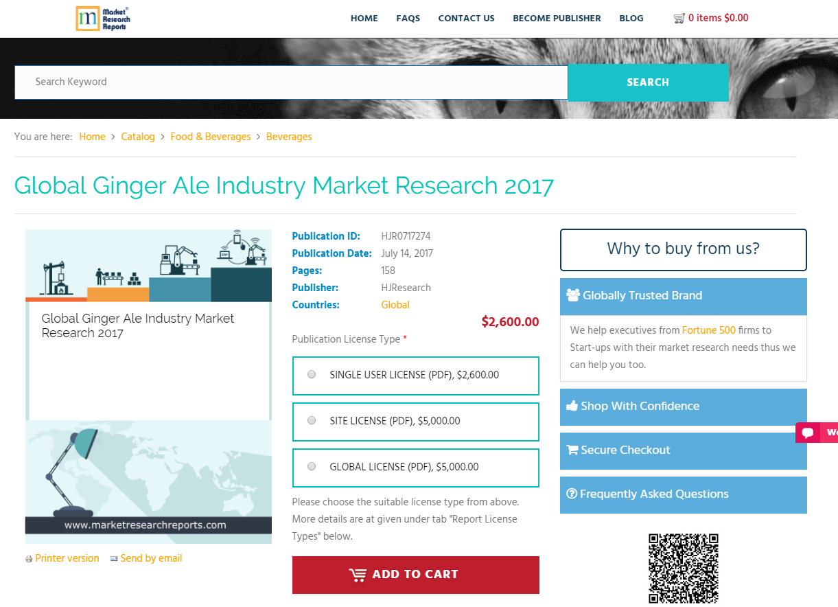 Global Ginger Ale Industry Market Research 2017