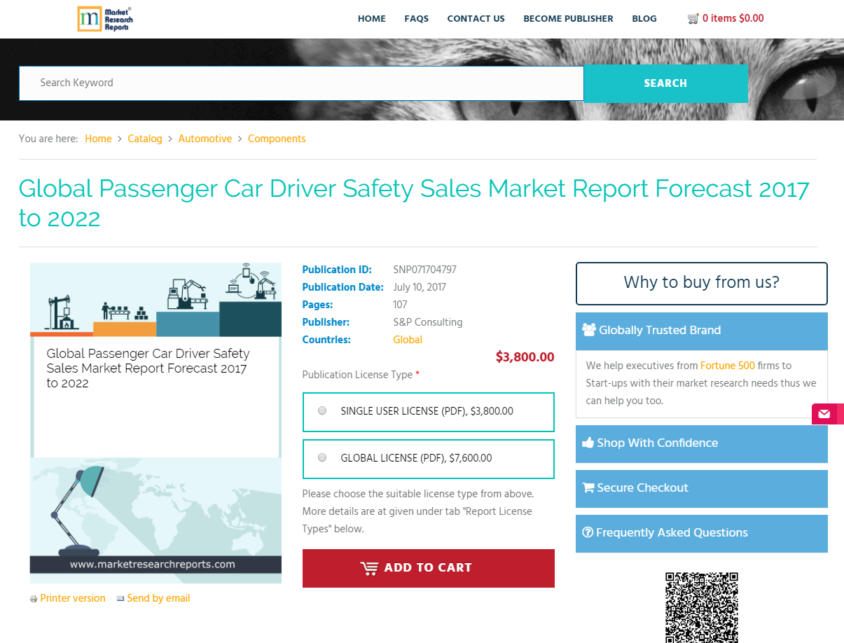 Global Passenger Car Driver Safety Sales Market Report