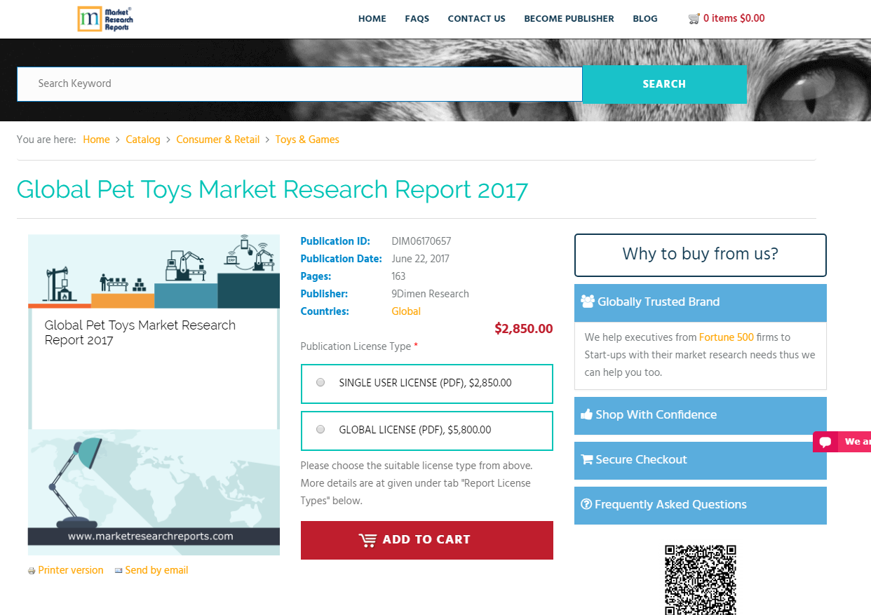 Global Pet Toys Market Research Report 2017