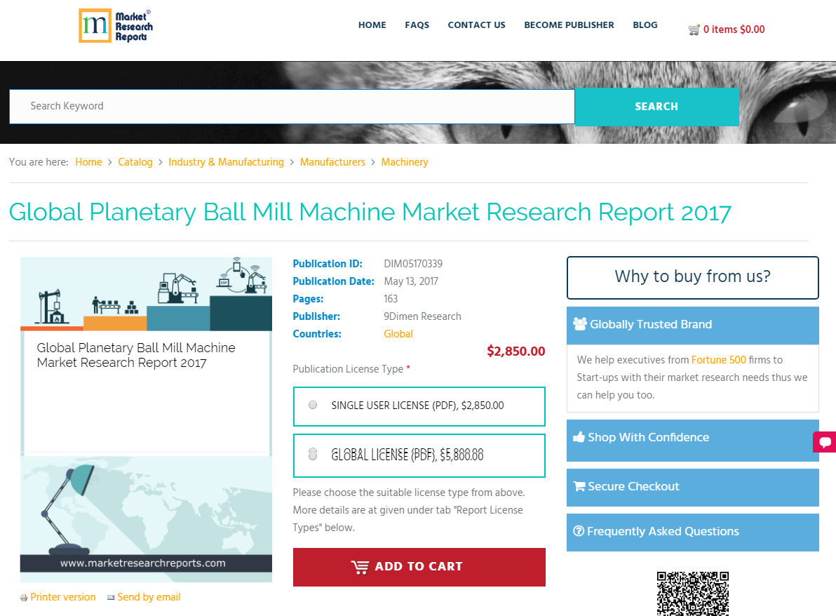Global Planetary Ball Mill Machine Market Research Report