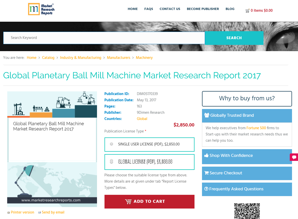 Global Planetary Ball Mill Machine Market Research Report'