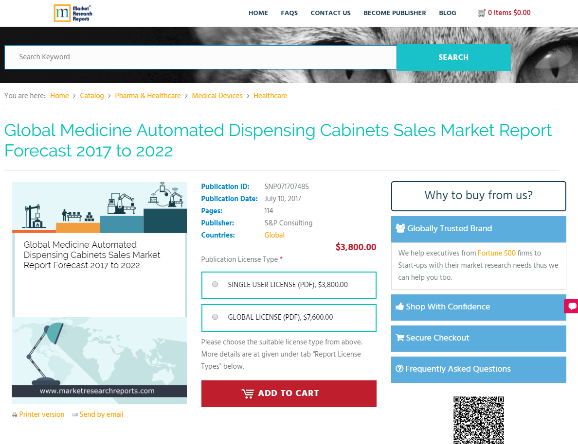 Global Medicine Automated Dispensing Cabinets Sales Market'