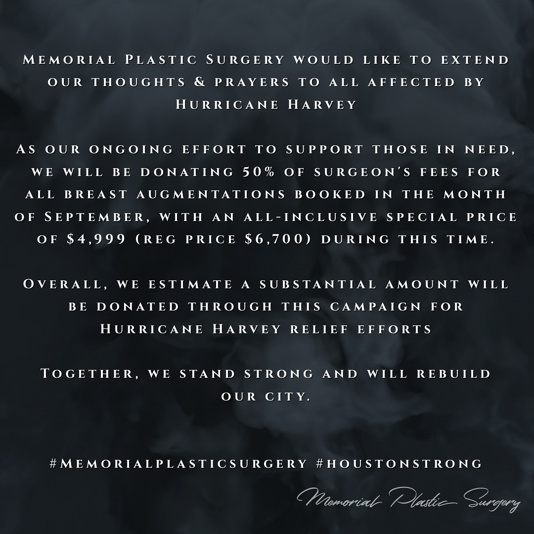 Hurricane Harvey Relief - Memorial Plastic Surgery'