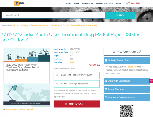 2017-2022 India Mouth Ulcer Treatment Drug Market Report'