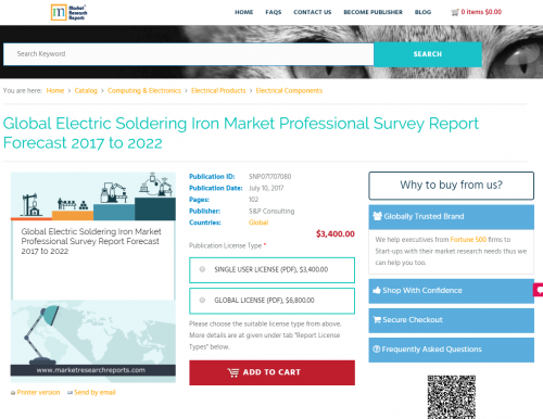 Global Electric Soldering Iron Market Professional Survey'
