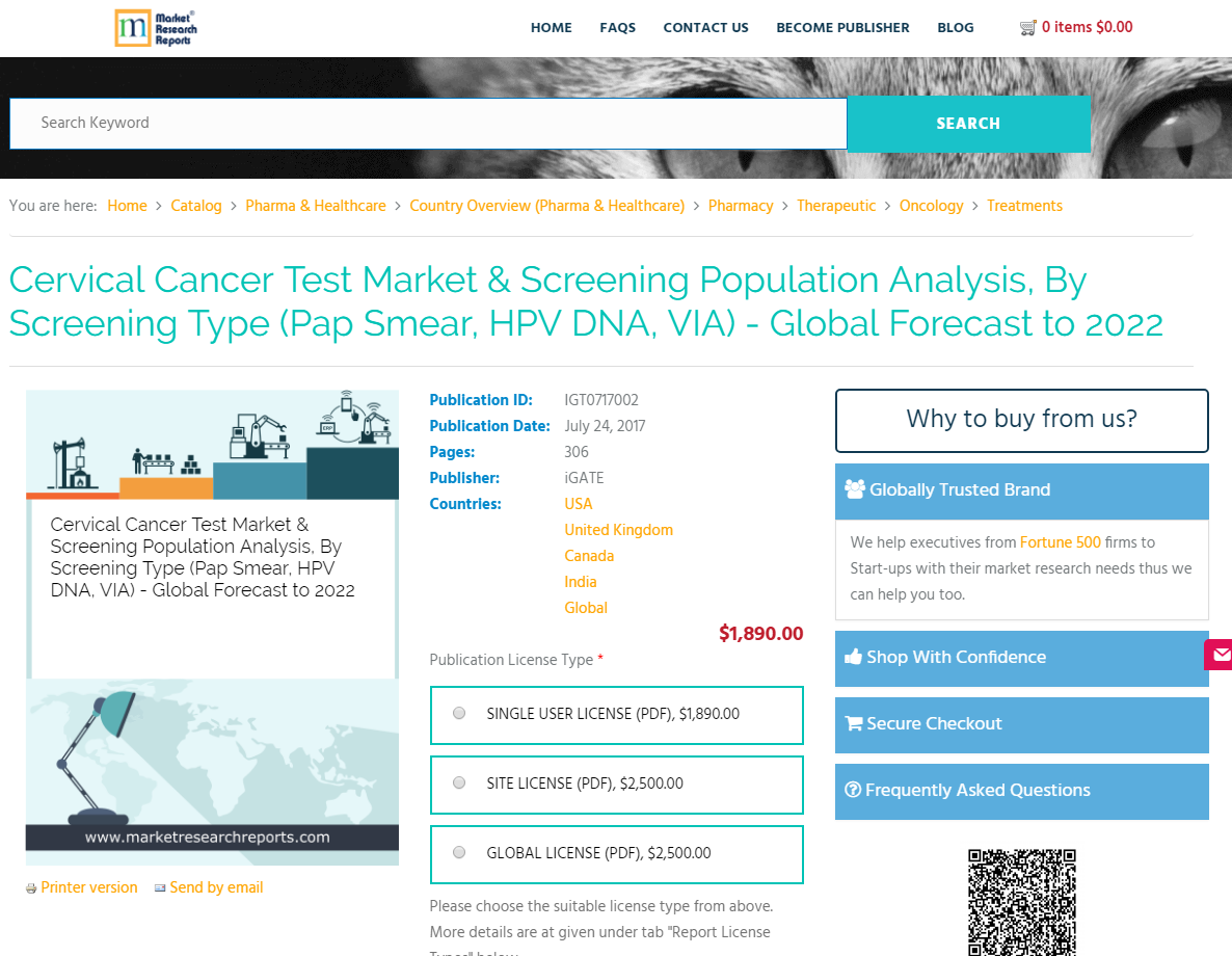 Cervical Cancer Test Market & Screening Population A