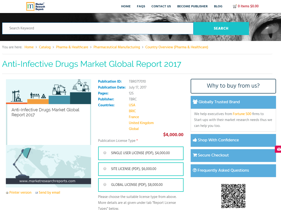 Anti-Infective Drugs Market Global Report 2017'