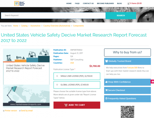 United States Vehicle Safety Decive Market Research Report'