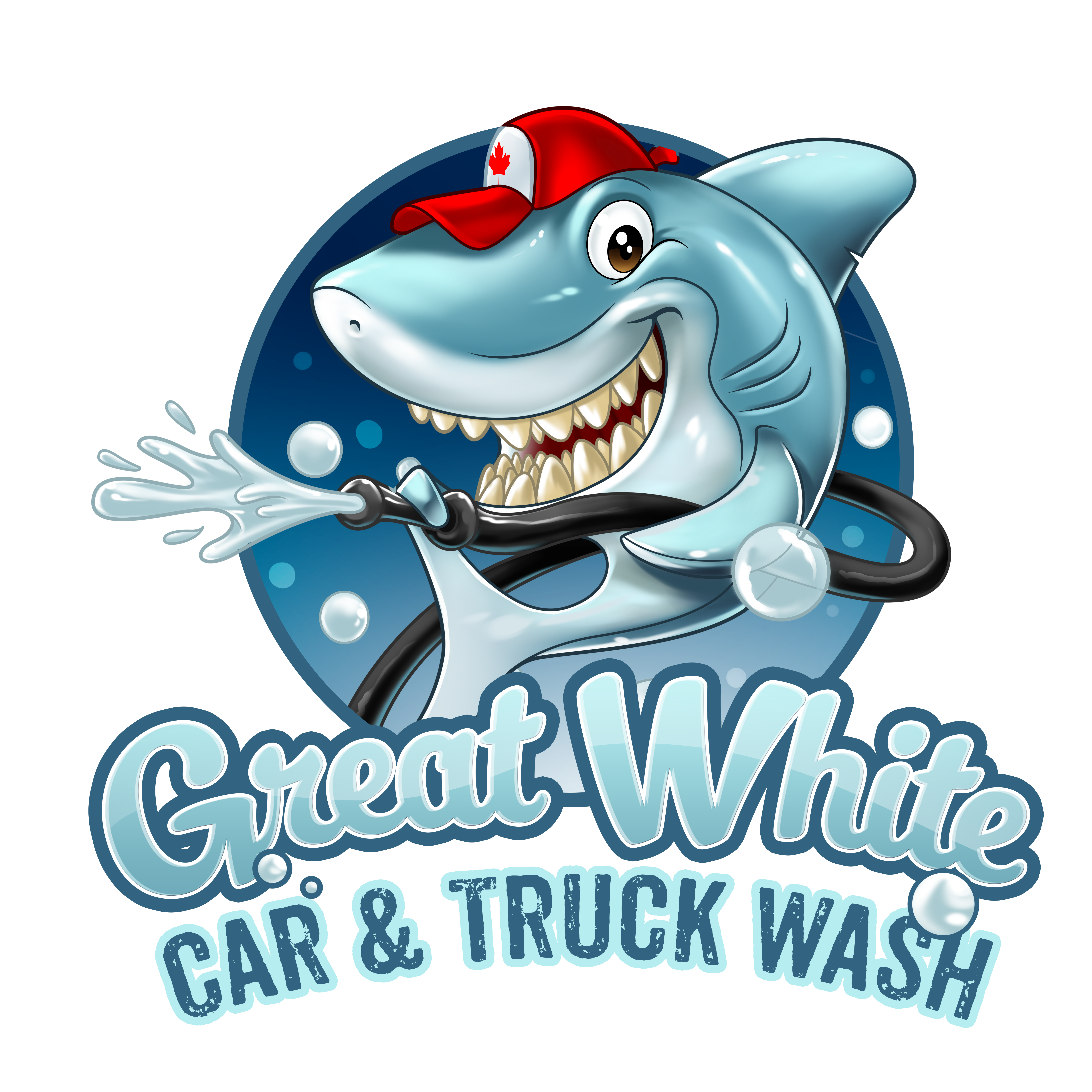 Company Logo For Great White Car & Truck Wash'