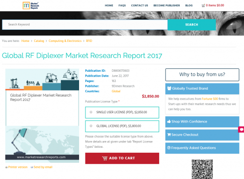 Global RF Diplexer Market Research Report 2017'