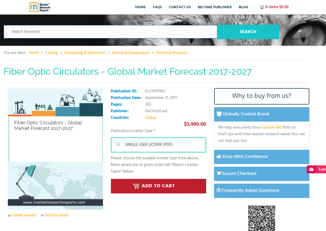 Fiber Optic Circulators - Global Market Forecast 2017-2027'