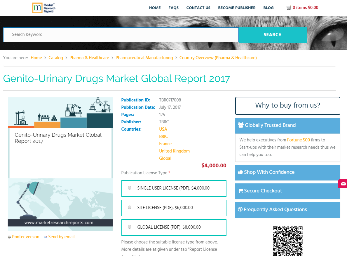 Genito-Urinary Drugs Market Global Report 2017