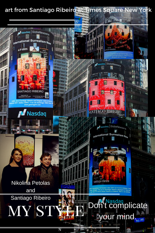 art from Santiago Ribeiro at Times Square NY'