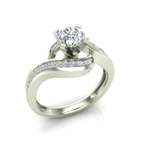 Natural Round Brilliant Earth-mined Diamond Engagement Rings