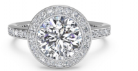 Natural Round Brilliant Earth-mined Diamond Engagement Rings